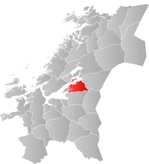 Lage der Kommune in der Provinz Trøndelag