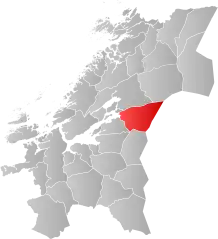 Lage der Kommune in der Provinz Trøndelag