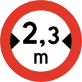 Maximale Breite – hier 2,3 Meter
