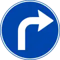 Vorgeschriebene Fahrtrichtung – rechts