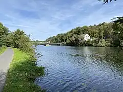 Westlicher Endpunkt des NSG: am rechten Ufer der Ruhr - 340 m vor der Schwimmbrücke Dahlhausen