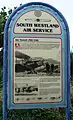 Informationstafel zu Air Travel (NZ)