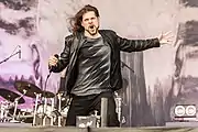 Sänger Raimund Ennenga live auf dem Rockharz Open Air 2019