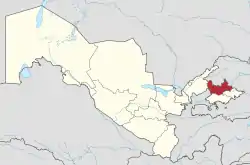 Lage des Viloyat Namangan in Usbekistan