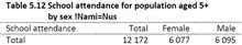 Detail-Scan aus einem Statistik-Dokument aus Namibia (2011), Schreibung „!Nami=Nus“ statt „ǃNamiǂNûs“