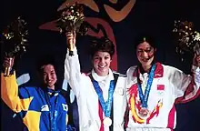 Gao Jing (rechts) bei der Siegerehrung 2000
