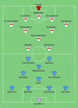 Aufstellung SSC Neapel gegen VfB Stuttgart