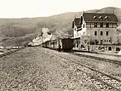 Abfahrbereiter Zug in der damaligen Endstation Uvac