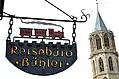 Nasenschild eines Reisebüros in Rottweil (2017)