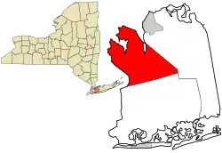 Lage im Nassau County (New York)