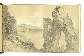 2. Mai 1876. Capri. Natürlicher Felsbogen