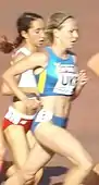 Natalija Tobias (blaues Trikot)Rang elf in 10:11.58 min