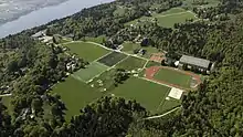 Sportanlagen in Magglingen in einer Luftaufnahme