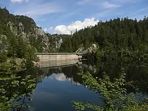 Erlaufstausee mit Staumauer