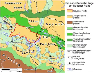 Naturräumliche Lage der Nauener Platte
