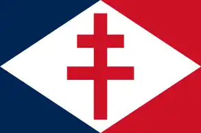1940–1944 Gösch der Freien Französischen Seekräfte (FNFL)