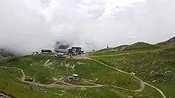 Blick auf die Mittelstation Höfatsblick der Nebelhornbahn