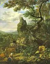 Große Landschaft mit Vieh