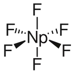 Strukturformel von Neptuniumhexafluorid