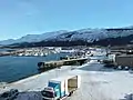 Nesna im Februar 2005 von einem Hurtigruten-Schiff aus