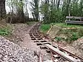 Gleisbau auf dem Vereinsgelände im März 2004