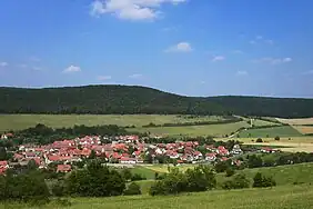 Ansicht vom Dietrichsberg, im Hintergrund Sannertsberg