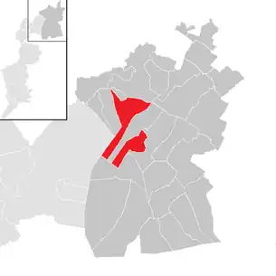 Lage der Gemeinde Neusiedl am See im Bezirk Neusiedl am See (anklickbare Karte)