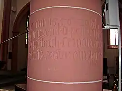 Grabinschrift des Kanonikers Peter Leipfert, 1556