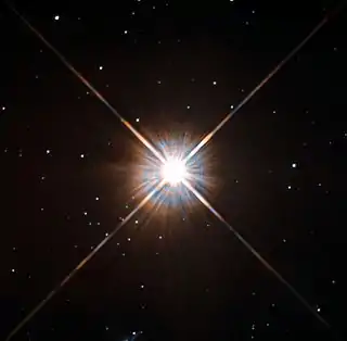 Proxima Centauri (Aufnahme vom Hubble-Weltraumteleskop)