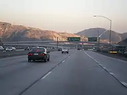 Blick von der I-5 in Richtung Los Angeles