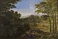 Landschaft mit zwei Nymphen, Öl auf Leinwand, Nicolas Poussin (um 1658)