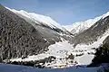 Blick auf den Ort vom Skihang am Wolfsegg (1680 m)