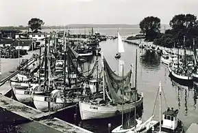 Fischkutter im Niendorfer Hafen, 1929