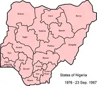 1976–1987: 19 Staaten