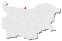 Karte von Bulgarien, Position von Nikopol hervorgehoben