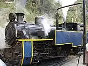 Lokomotive der Klasse X System Winterthur der Nilgiri Mountain Railway in Indien mit vier Kuppelachsen und zwei Triebzahnrädern (1913)