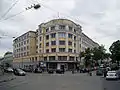 Studentenheim des Wassertransportingenieursinstituts mit Kino Rekord (1934–1938), Uliza Piskunowa 11, Nischni Nowgorod