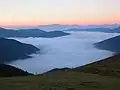 Nockberge, ein Spätsommermorgen in Blickrichtung Karnische Alpen