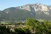 Blick von Feistritz an der Gail auf Nötsch und den Dobratsch