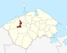 Lage des Guldbjerg Sogn in der Nordfyns Kommune