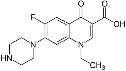 Strukturformel von Norfloxacin
