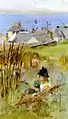 Norman Garstin: Newlyn from the Meadow