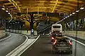 Skogen an der Ausfahrt Stjärntunnel zum Roslagstull