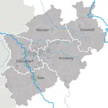 Die fünf Regierungsbezirke des Landes