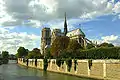 Ansicht mit der Kathedrale Notre-Dame de Paris