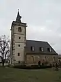 Kirche mit wiedererrichtetem Kirchenschiff (2019)