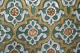 Detail der Wandverzierungen