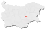 Karte von Bulgarien, Position von Karanowo hervorgehoben