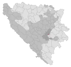 Lage der Gemeinde Novo Sarajevo in Bosnien und Herzegowina (anklickbare Karte)