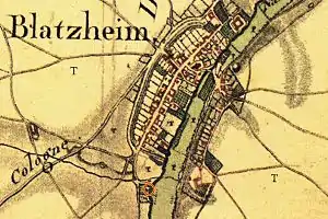 Die Mühle auf der Tranchot-Karte